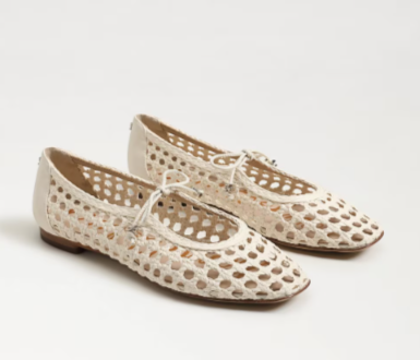 Marcie Ballet Flat in Modern Ivory Weave 10 Marcie Ballet Flat in Modern Ivory Weave 10