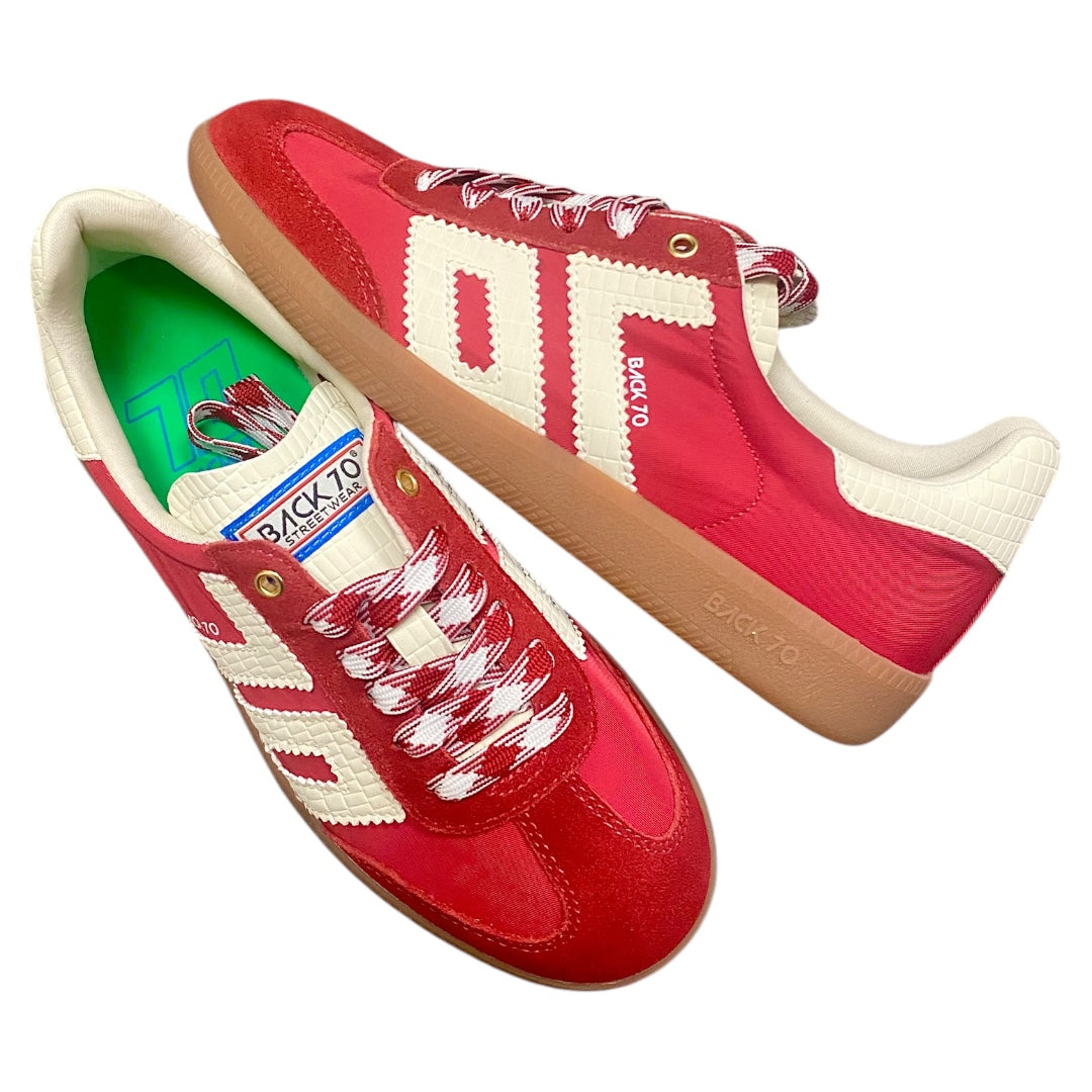 Gummy Sole Suede Sneaker Red