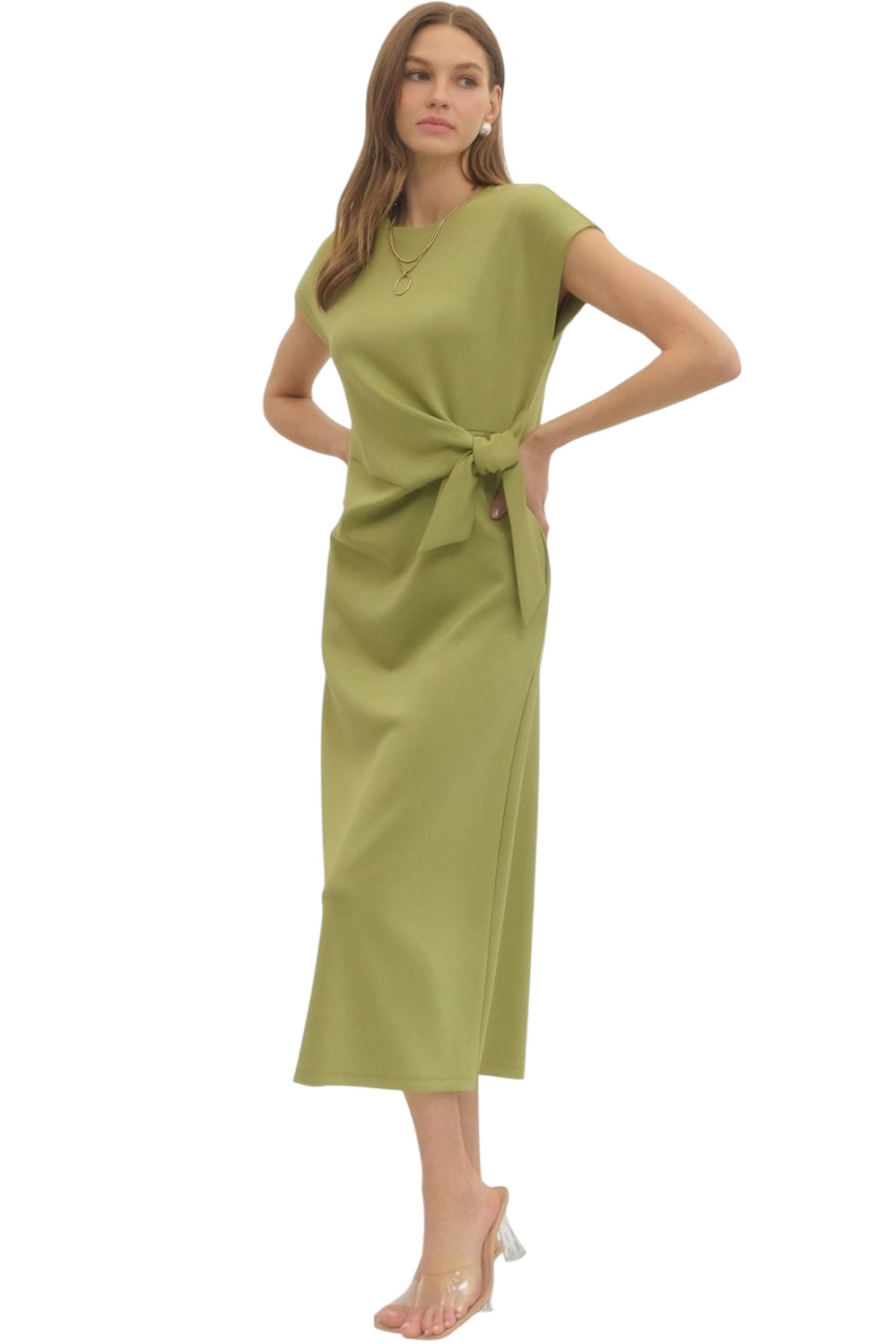 Remi Dress Matcha Head Over Heels Boutique Remi Dress Matcha Head Over Heels Boutique