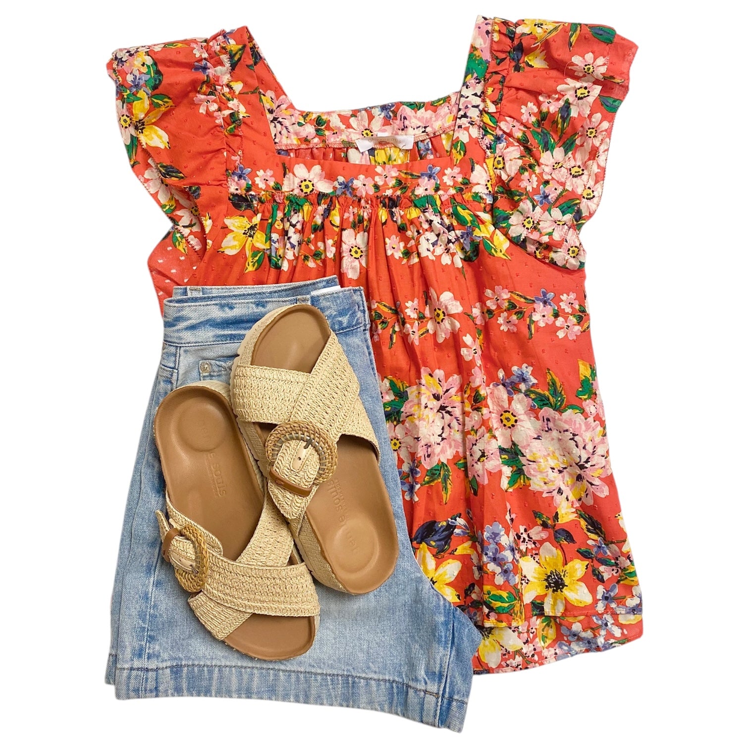 Betty Floral Shirt Orange Multi
