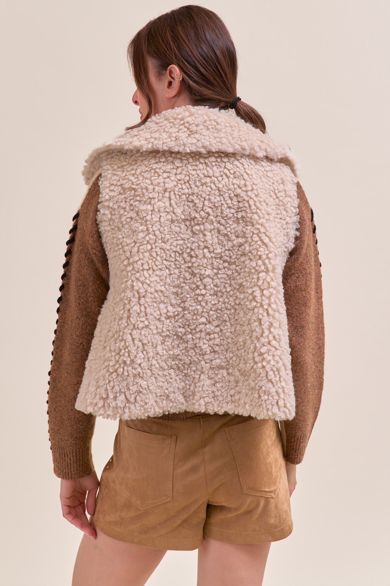 Ottavia Sherpa Vest Ivory
