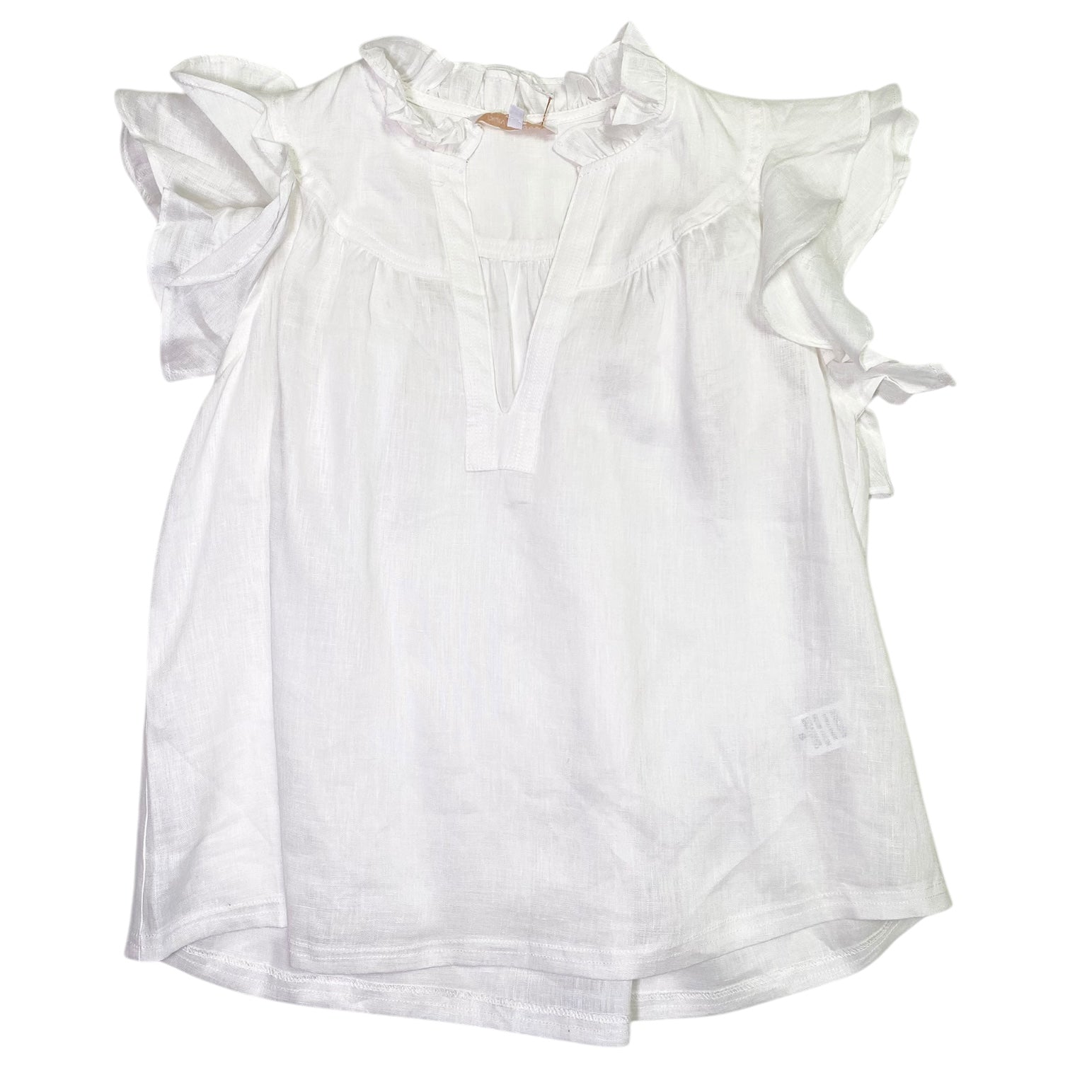 Gaia Ruffled Blouse White