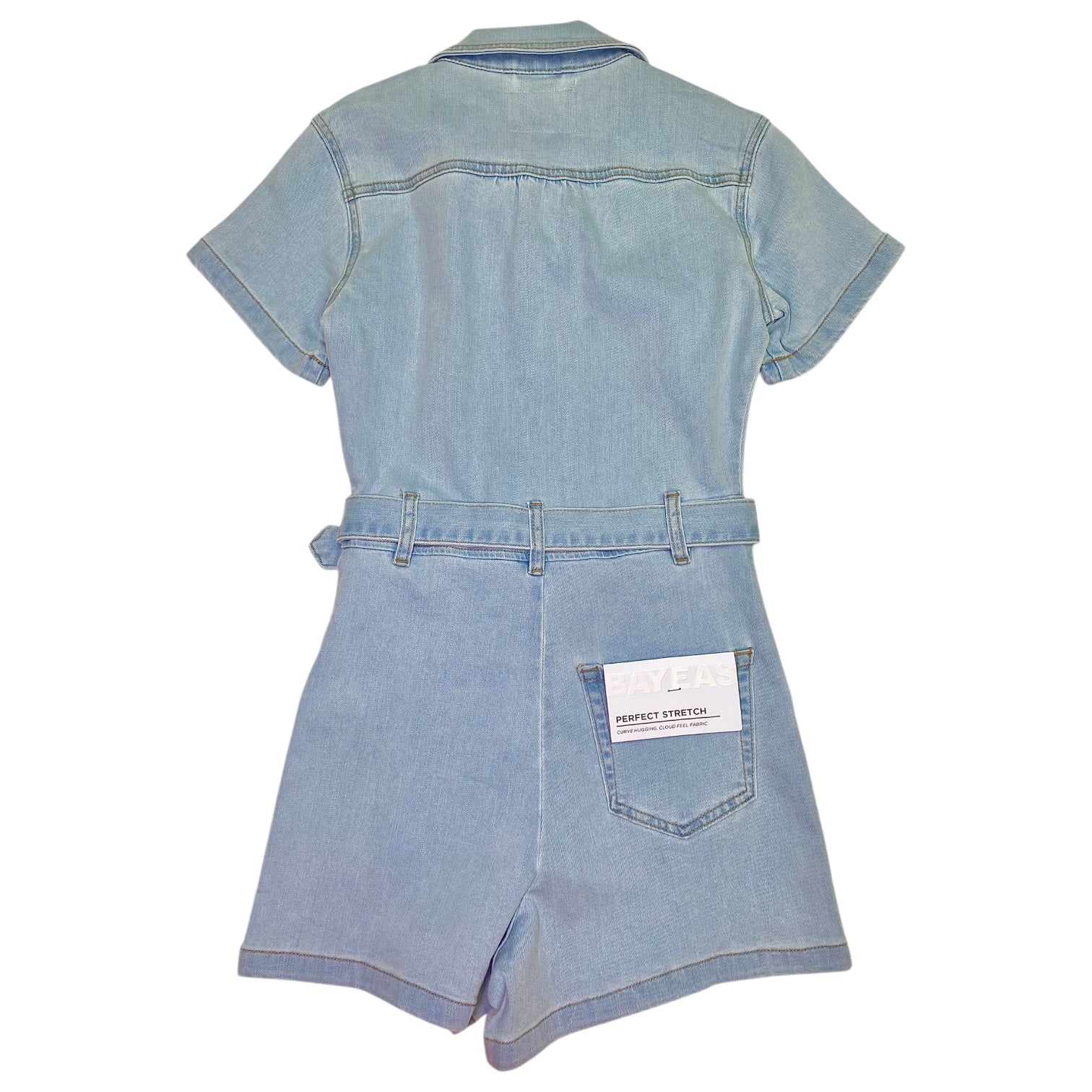 Mini Belted Romper LT. Blue