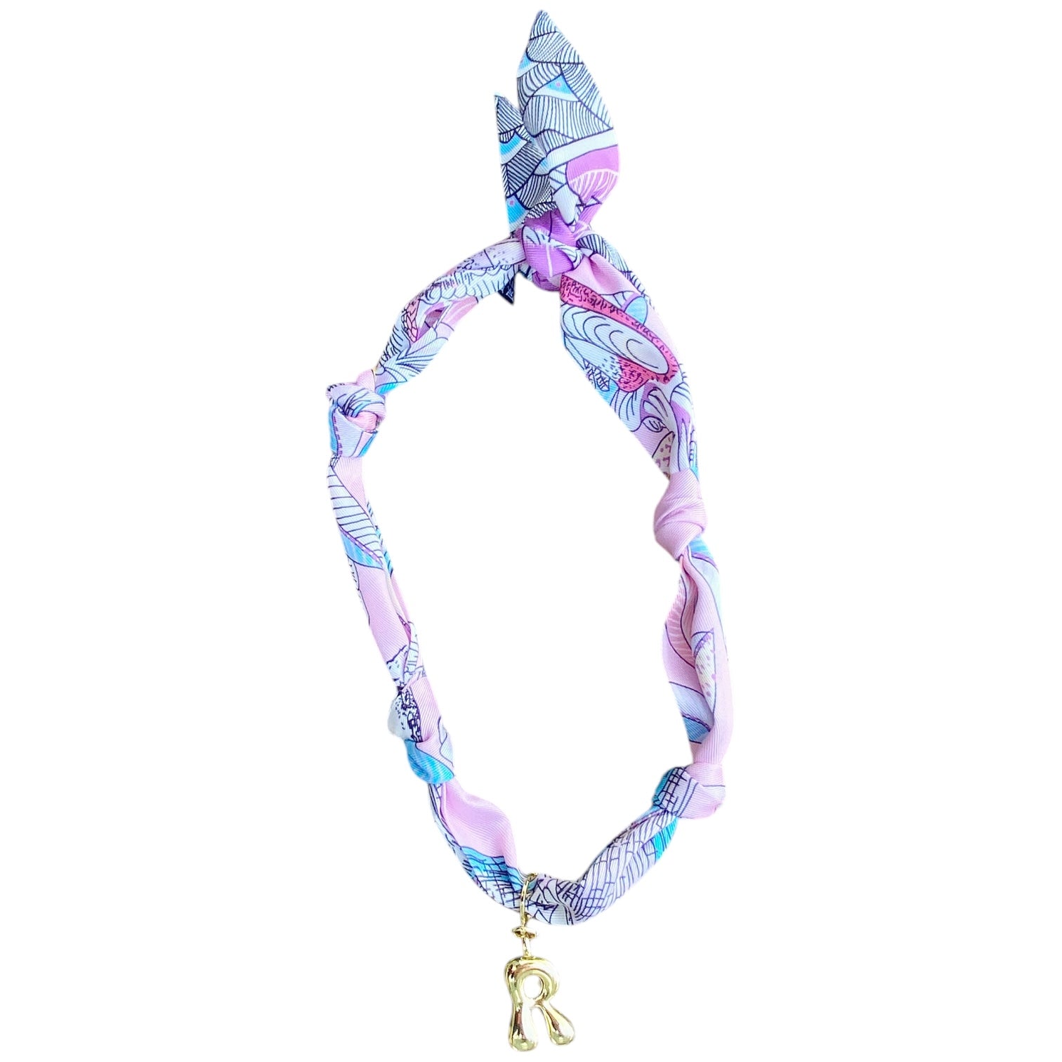 Initial Scarf Necklace
