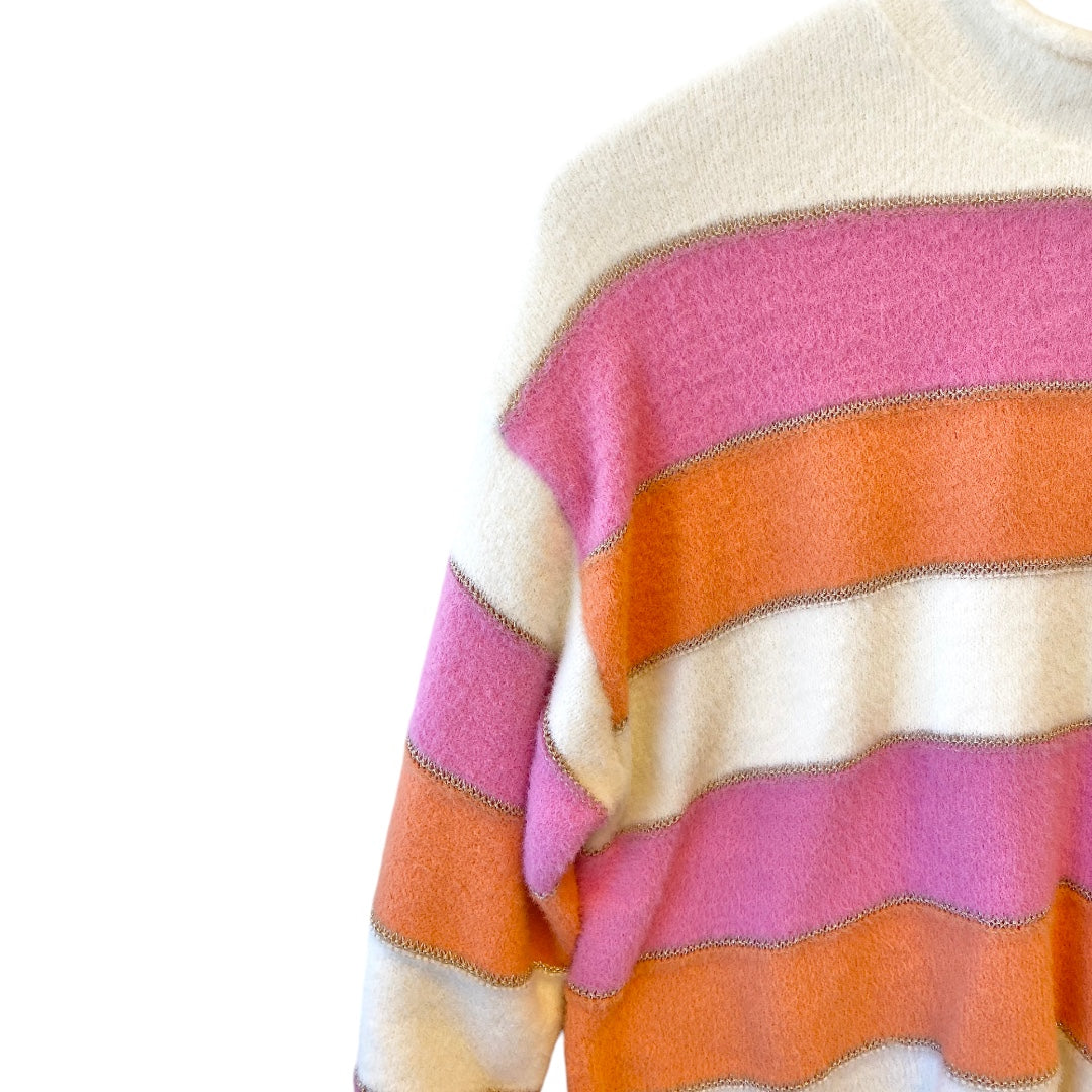 Elaine Stripe Sweater Pink