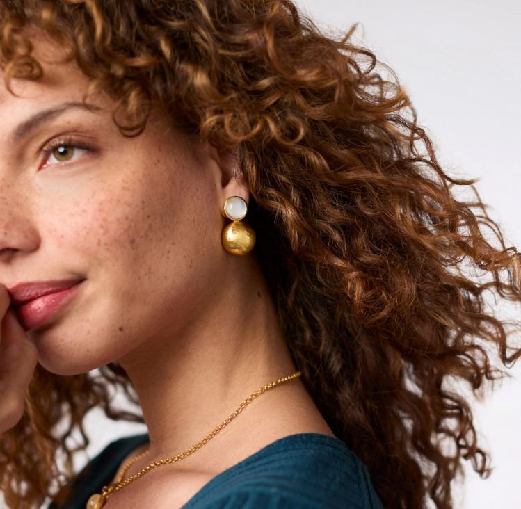 Solara Midi Earring Iridescent Clear