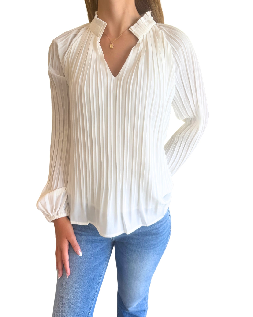 Banks Pleated Top White