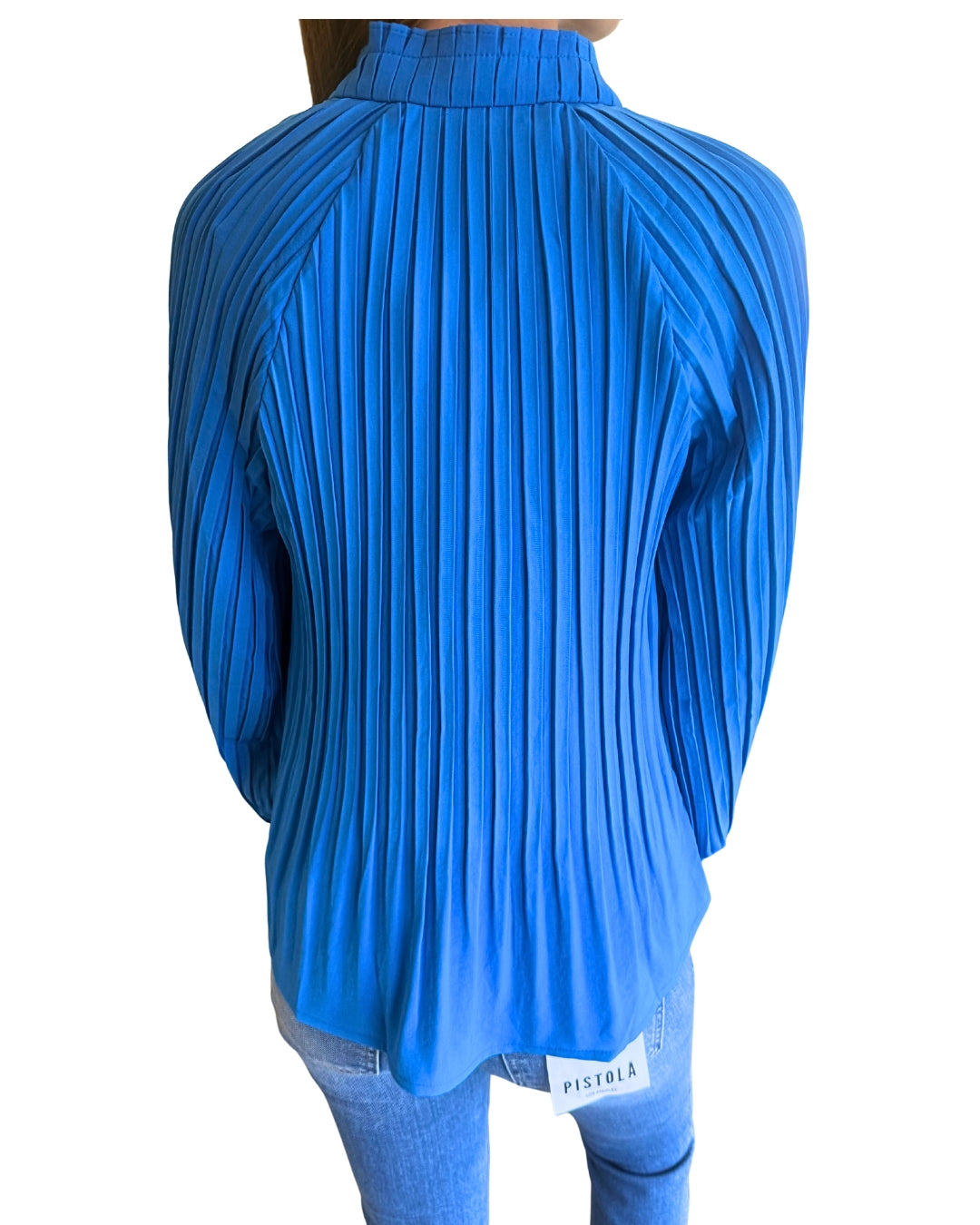 Banks Pleated Top Marine Blue