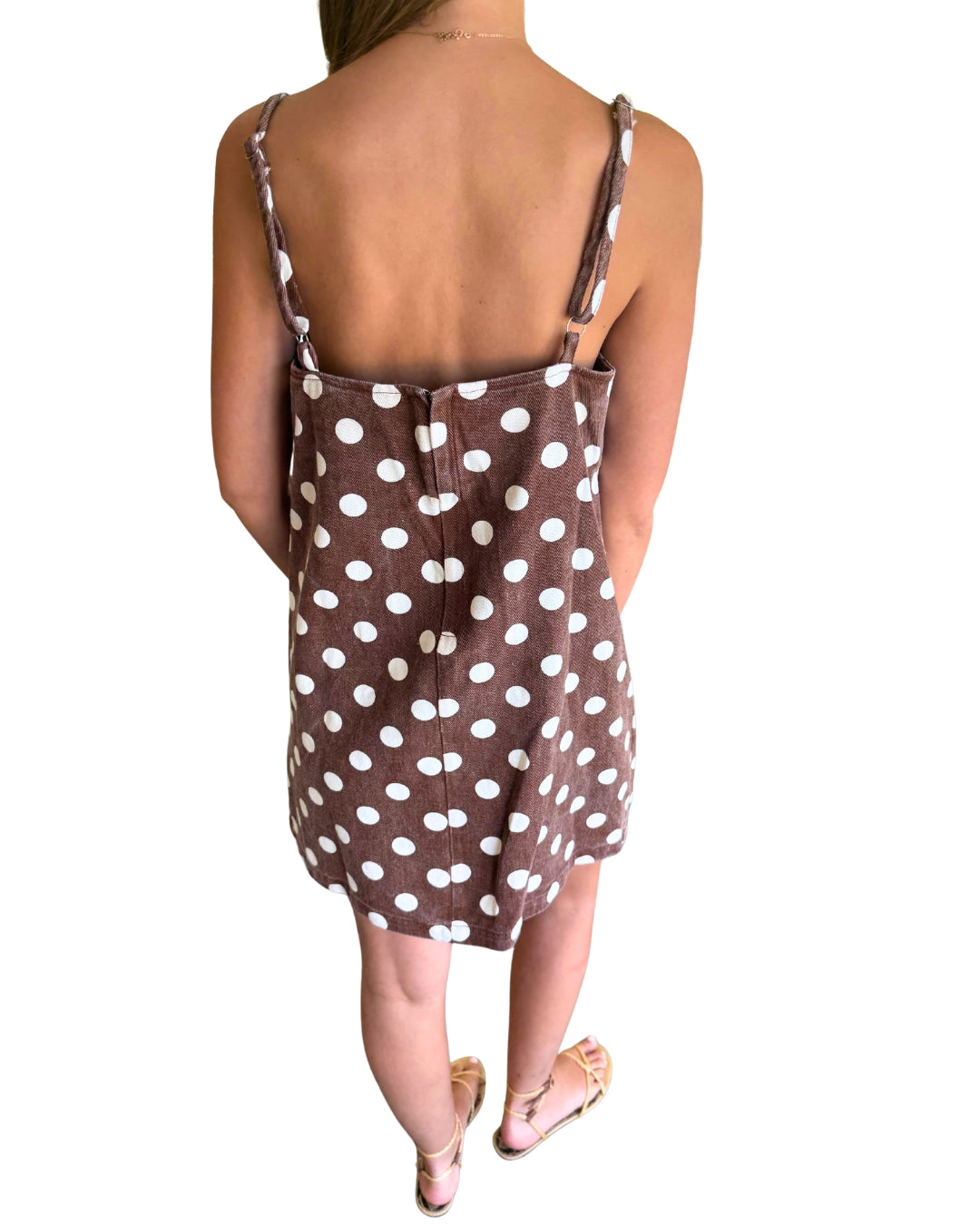 Regina Polka Dot Mini Brown Ivory