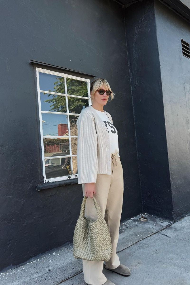 Johanna Woven Tote Moss