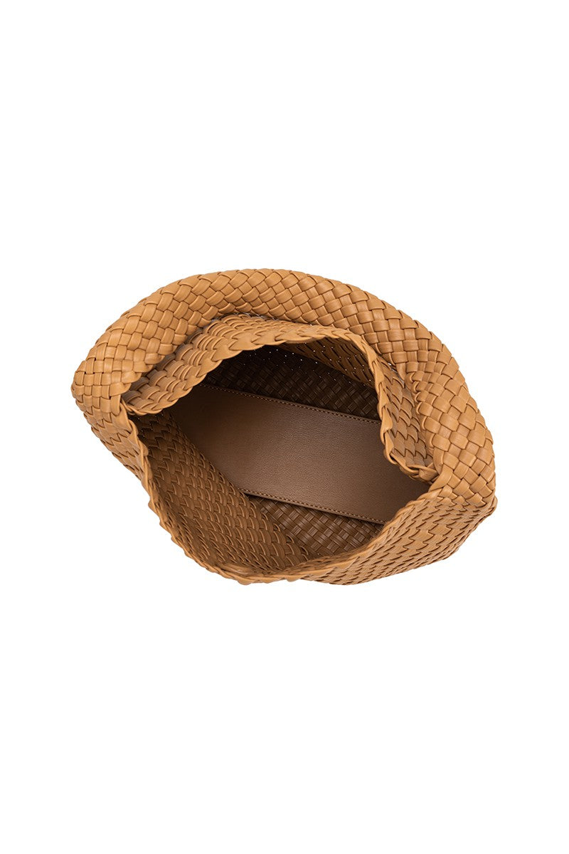 Johanna Woven Tote Camel