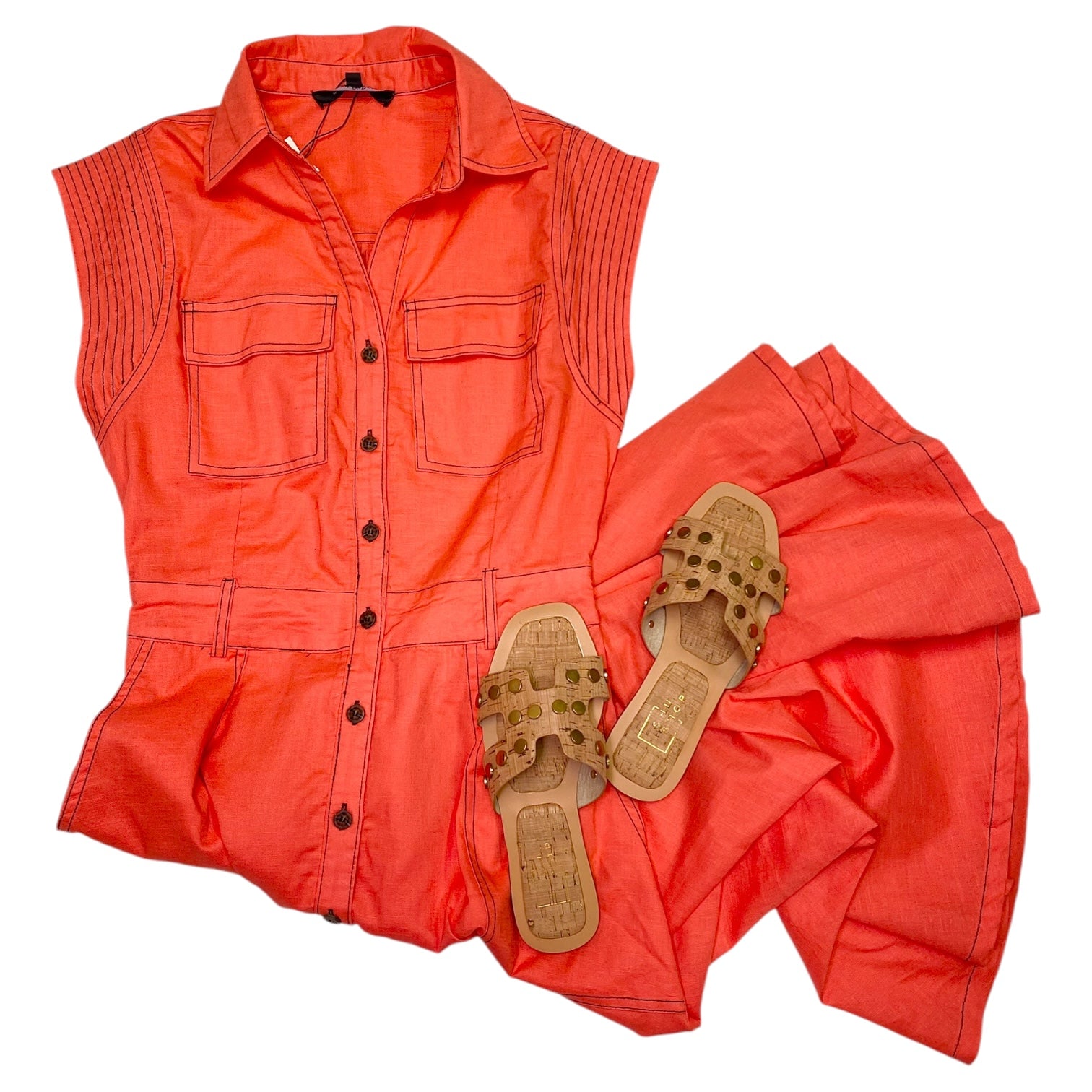 SLVLS Midi Dress Orange