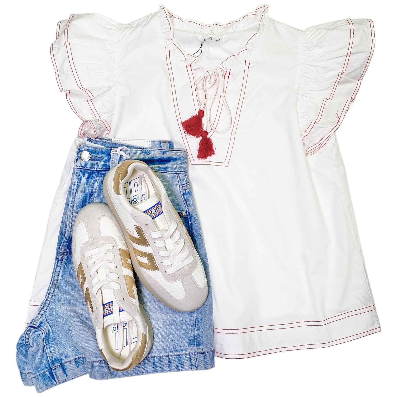 Primrose Flutter Top Off White