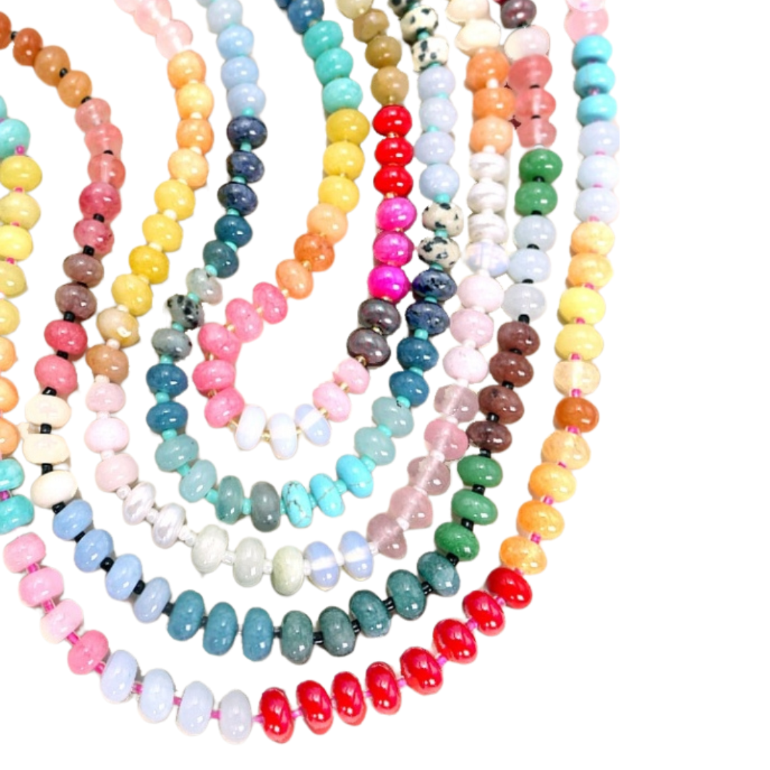 Natural Semi Precious Bead Necklace 1E