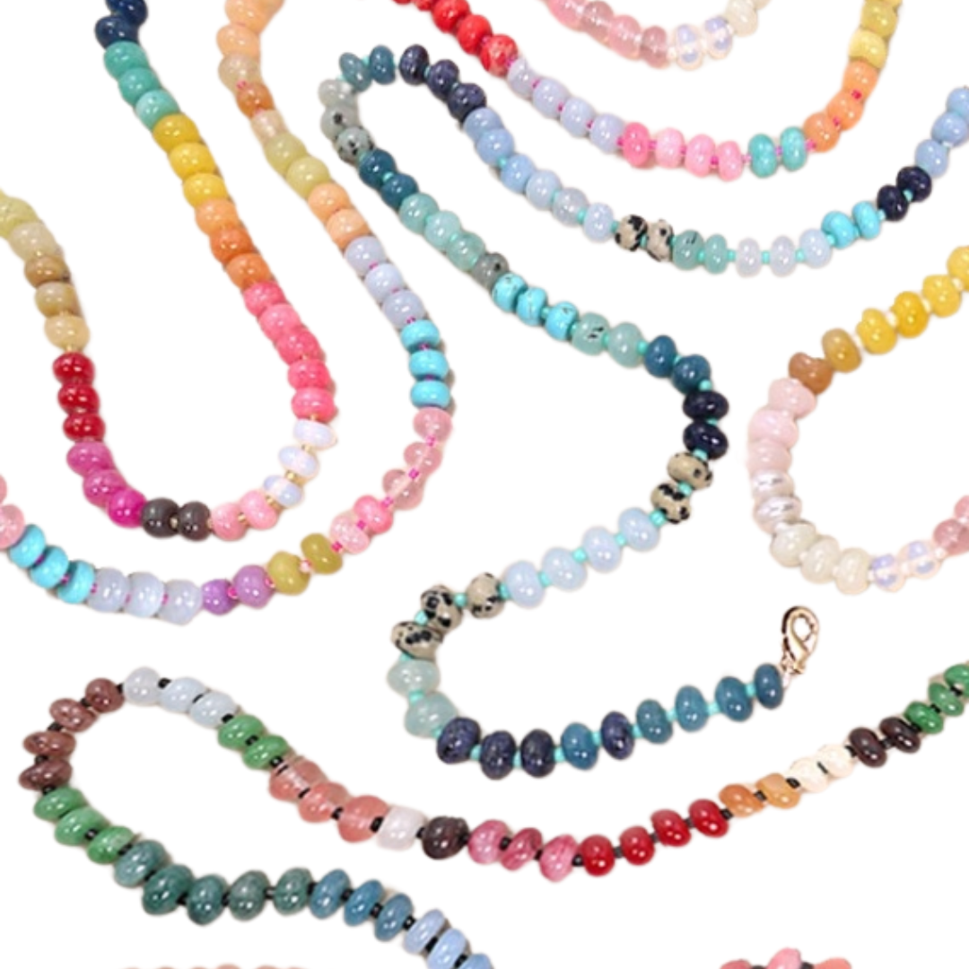 Natural Semi Precious Bead Necklace 1E