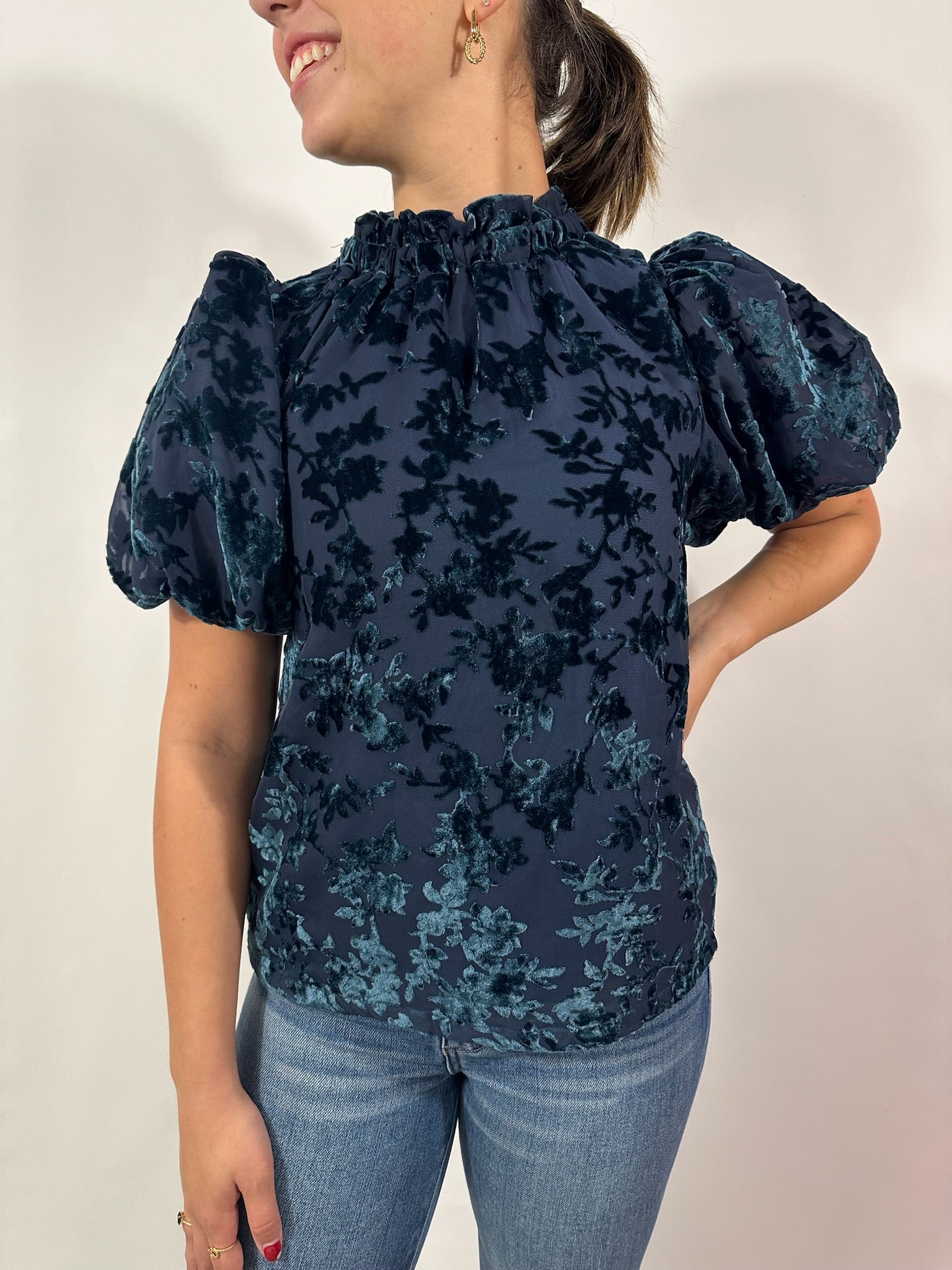 Bonnie Top Teal