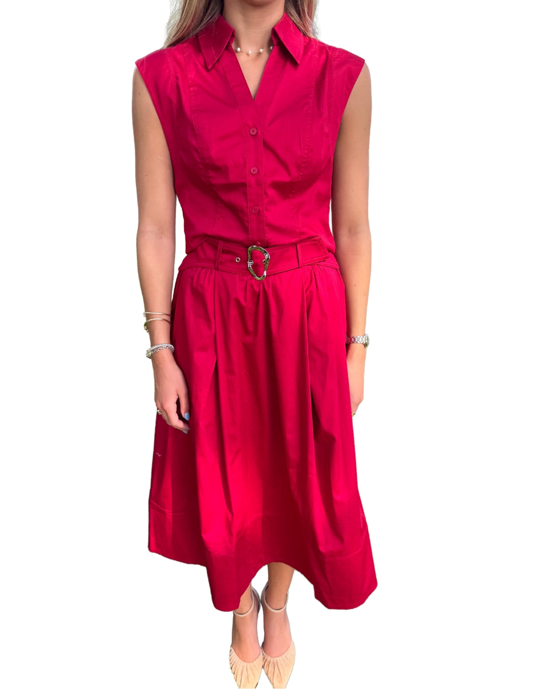 Edith Top Crimson Red