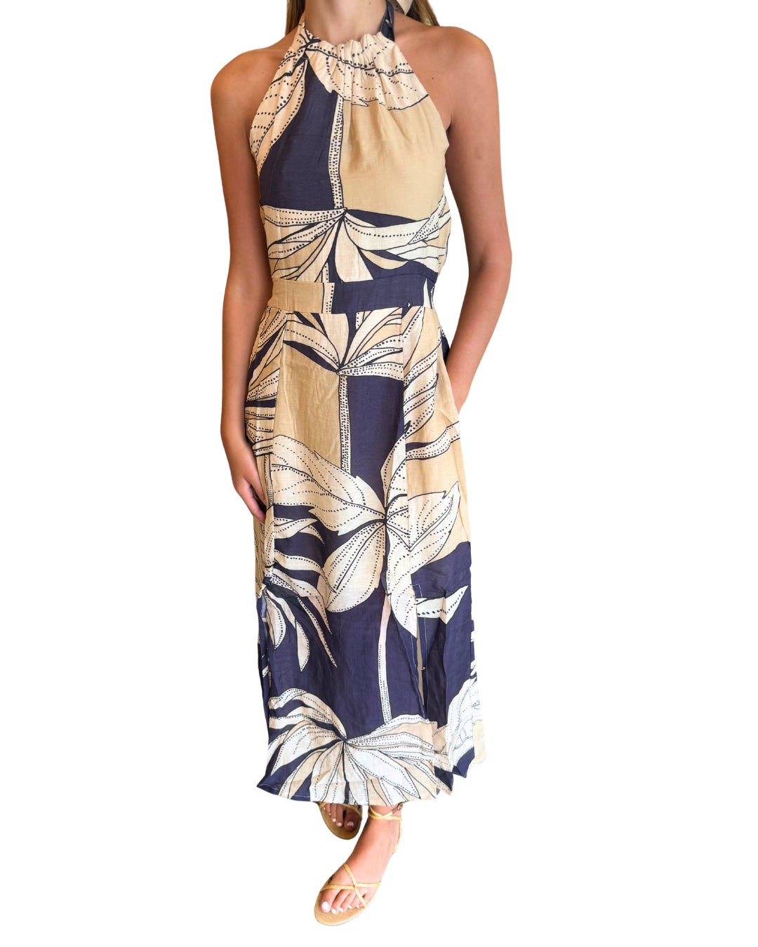 Charlotte Halter Maxi Navy Multi
