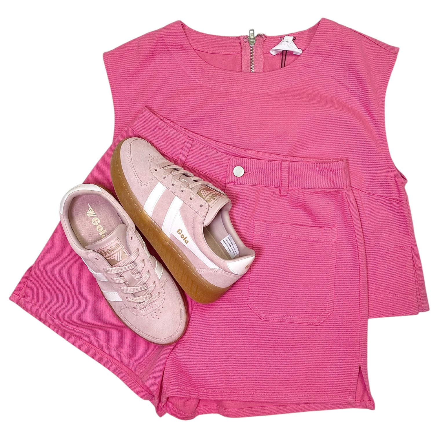 Lollie Denim Shorts Pink