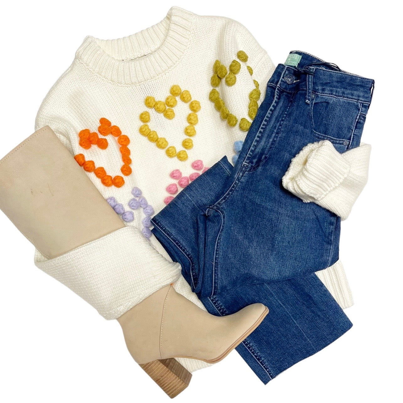 Heart Pom Sweater