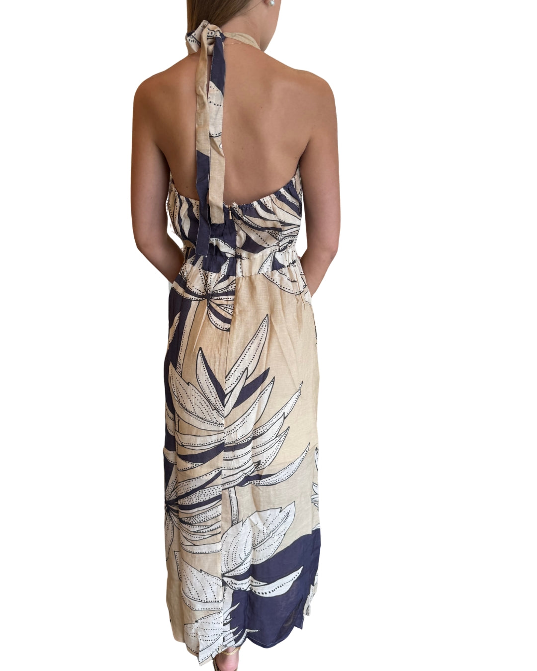 Charlotte Halter Maxi Navy Multi
