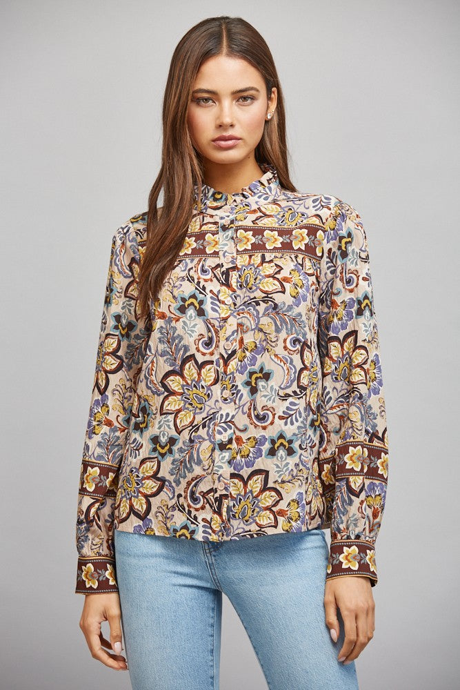 Bev Top Beige Multi