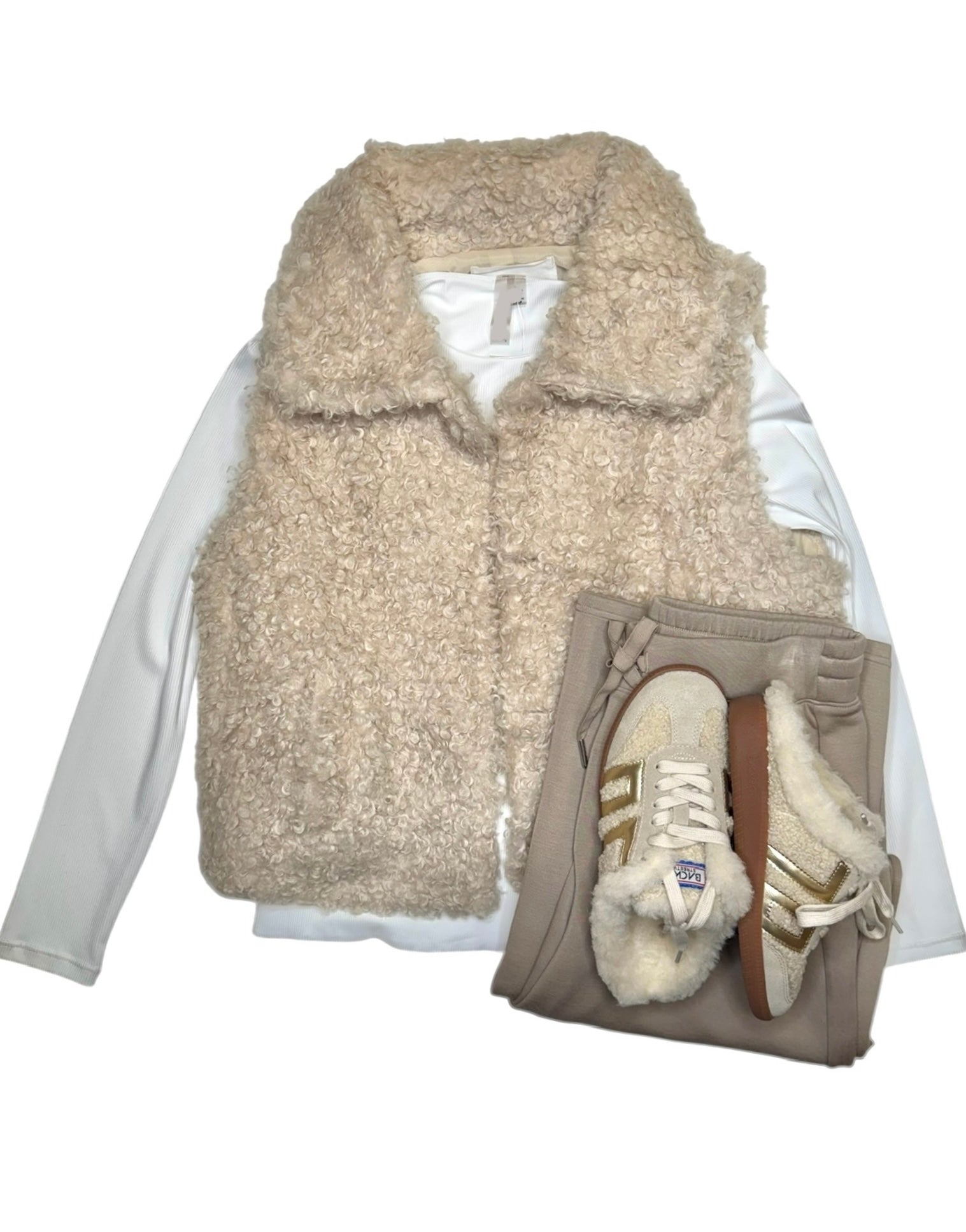 Ottavia Sherpa Vest Ivory