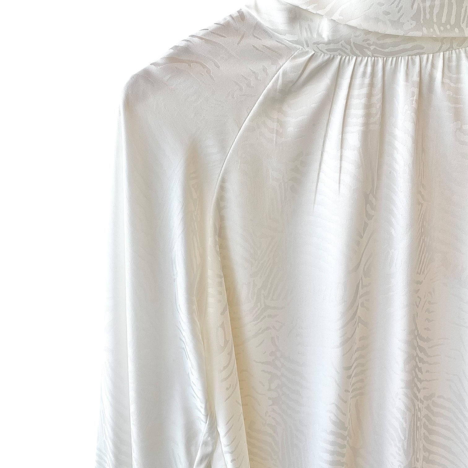 Roll Neck Blouse White