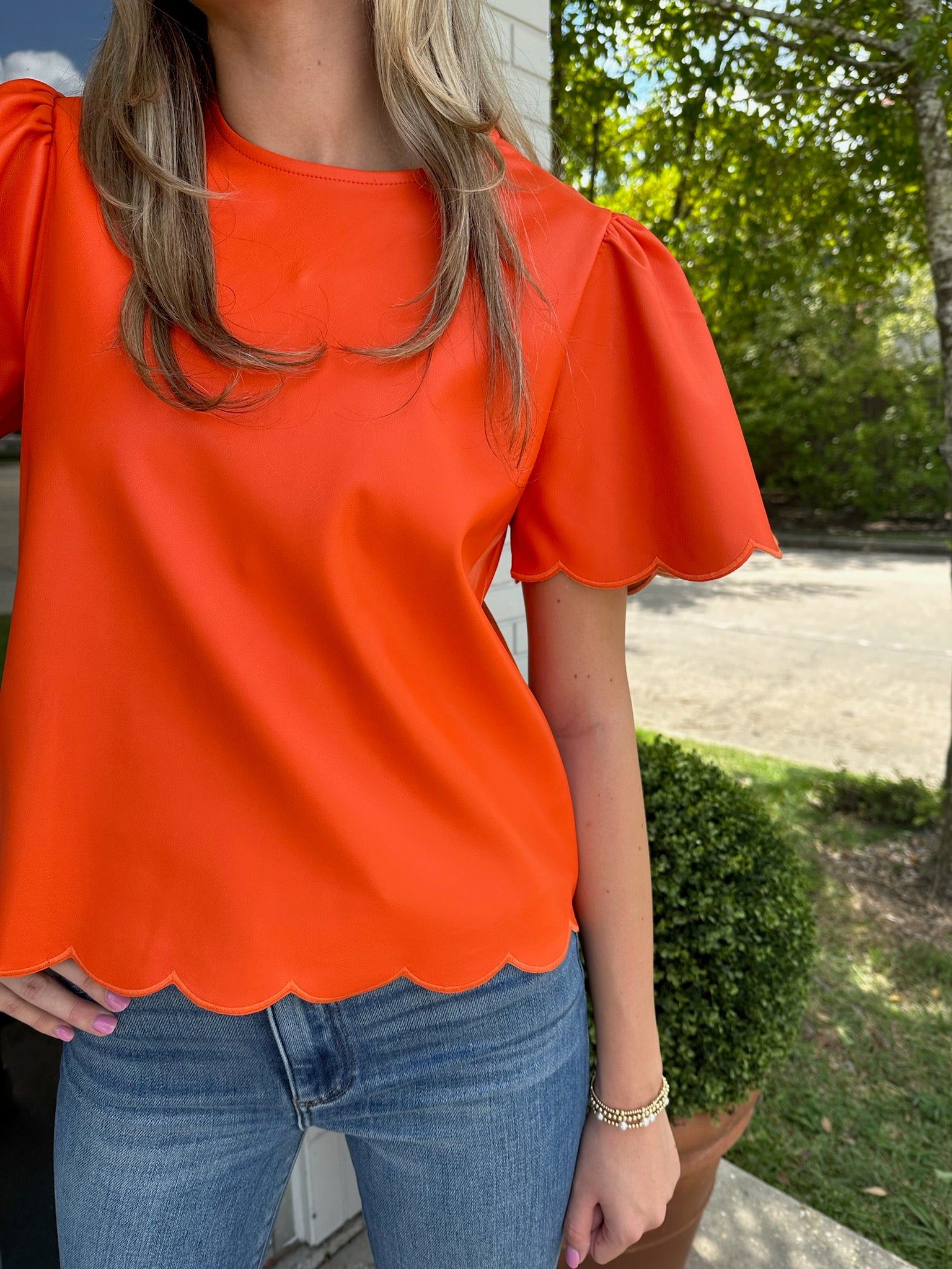 Alexia Leather Top