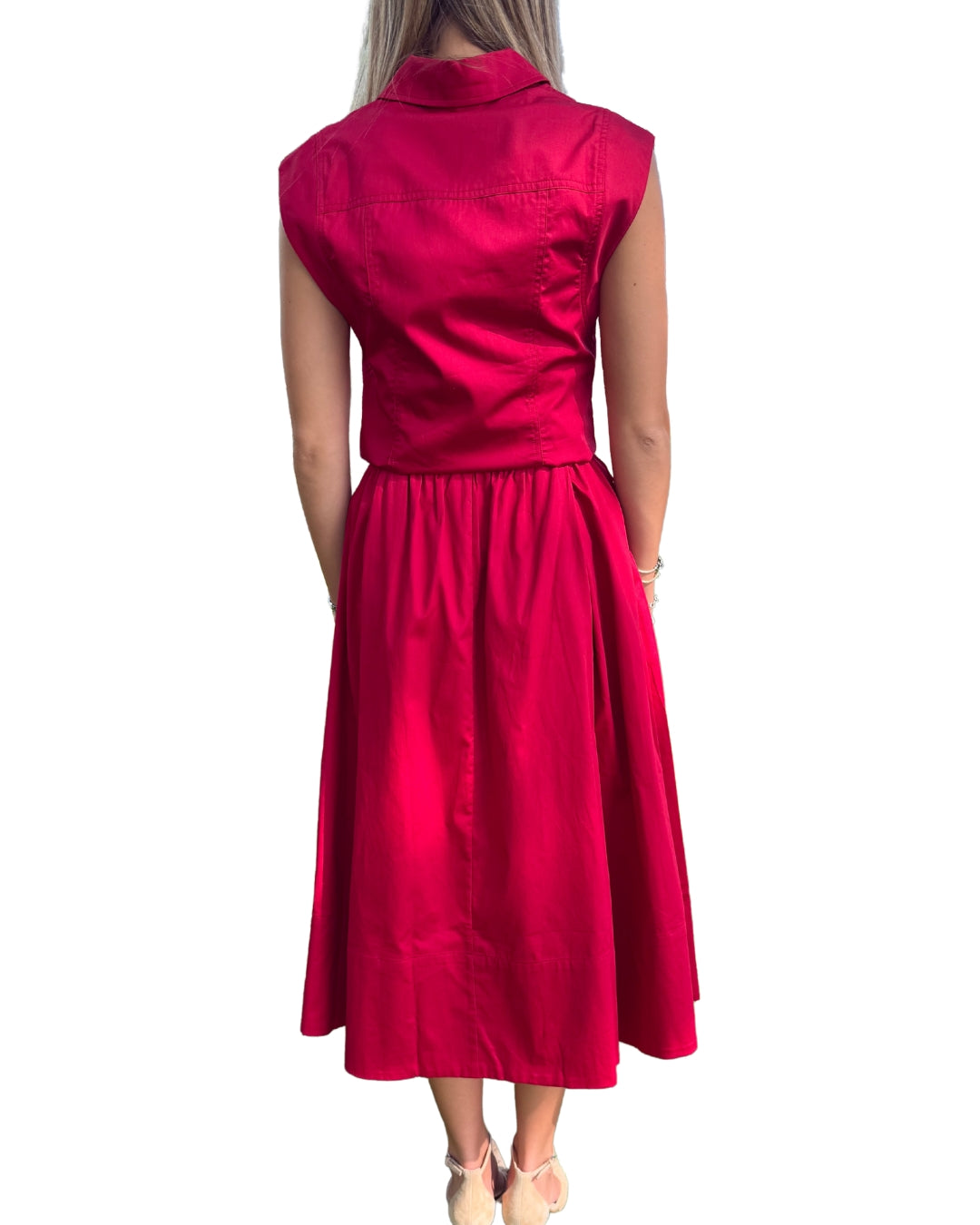 Edith Top Crimson Red