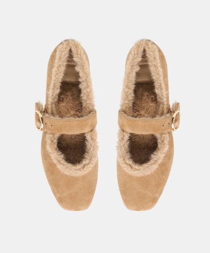 Mella Plush Lt Brown Suede
