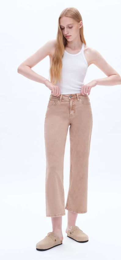 Bella Mid Rise Straight Nocciola