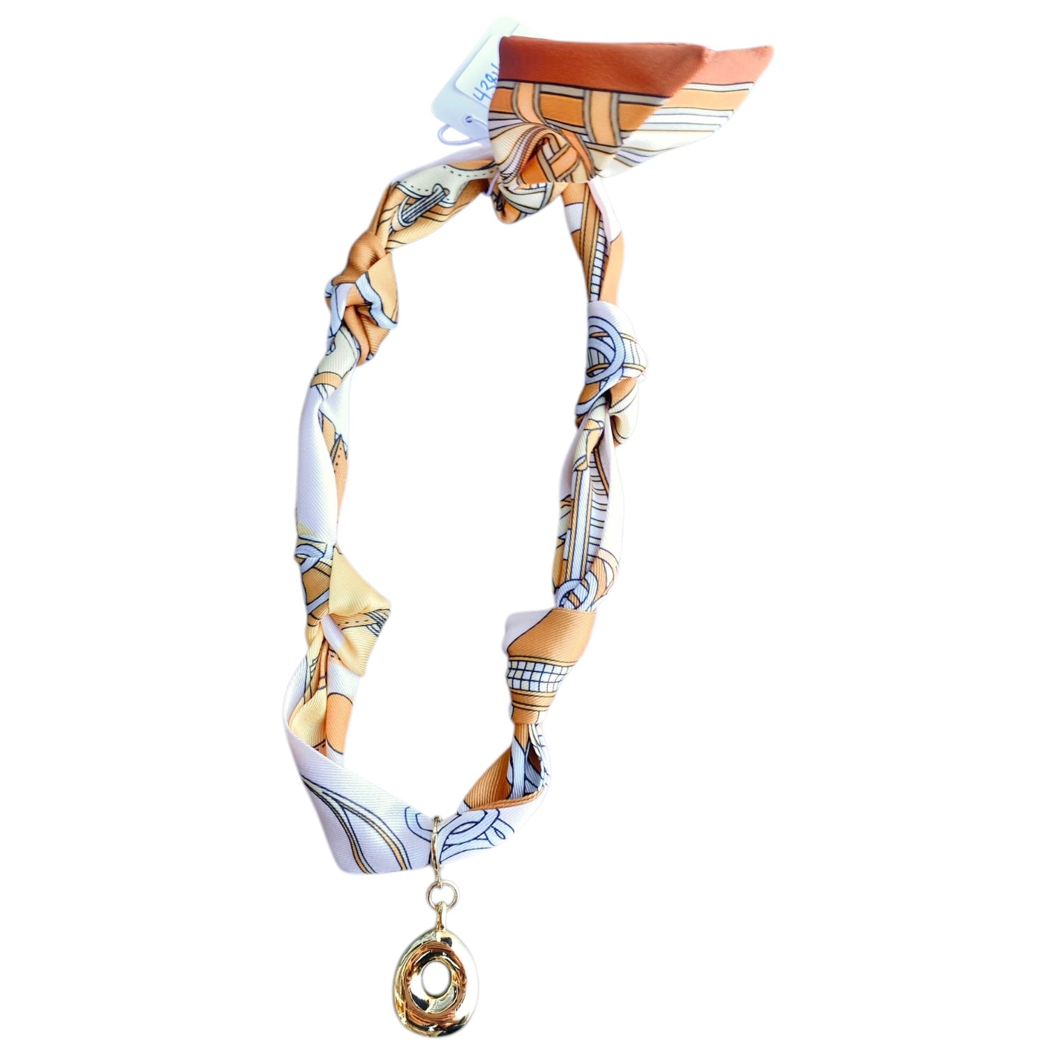 Initial Scarf Necklace