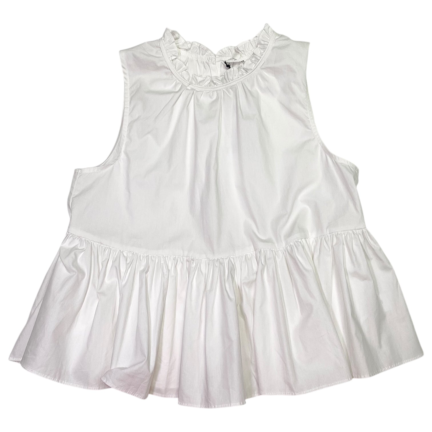 Rebel Poplin Top Off White