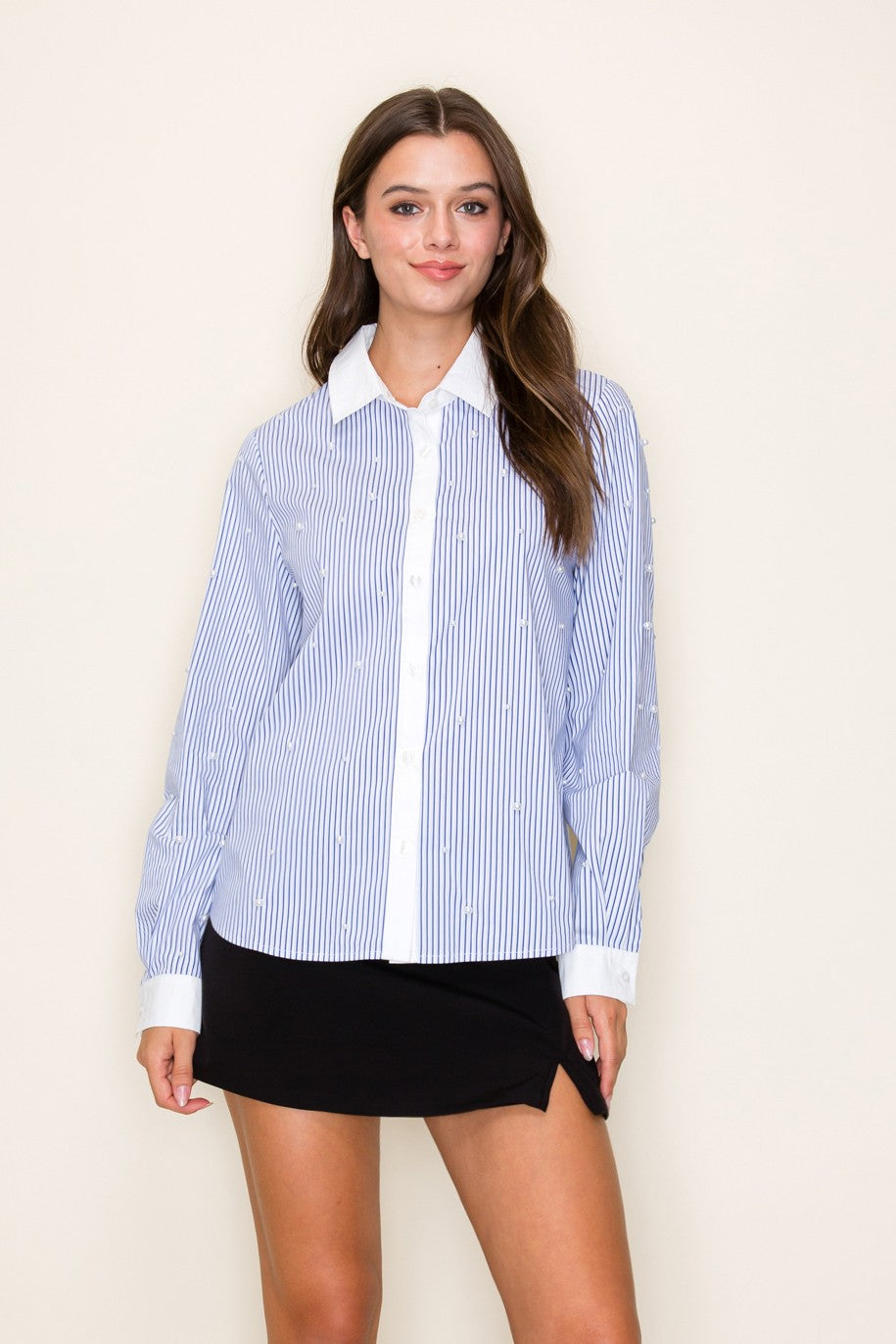 Frannie Shirt Blue/White