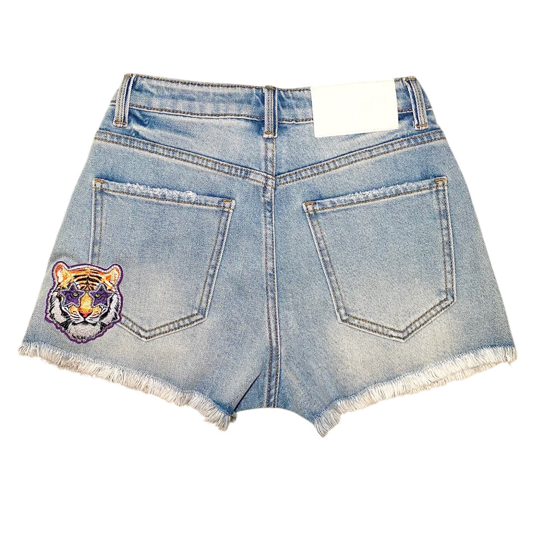 Tiger Denim Shorts Denim