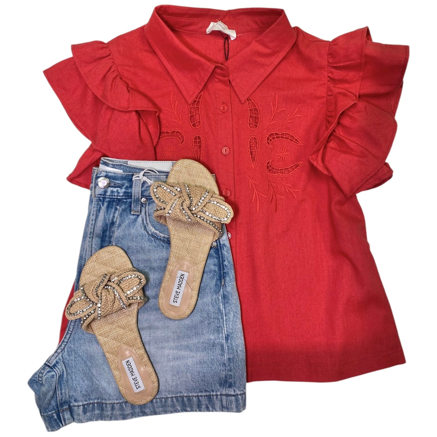 Connie Top Cherry Red