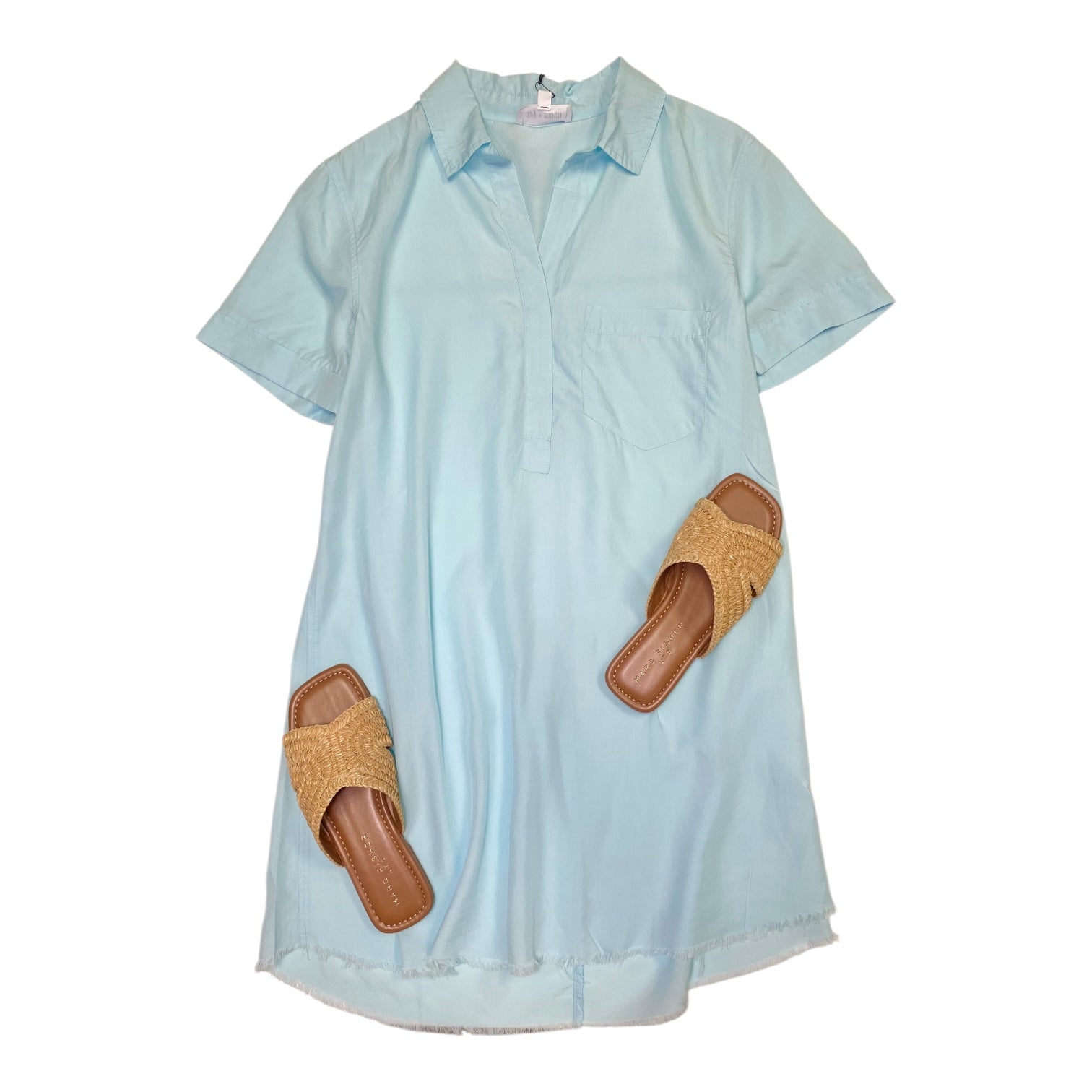 Calliope Shirt Dress Washed Blue