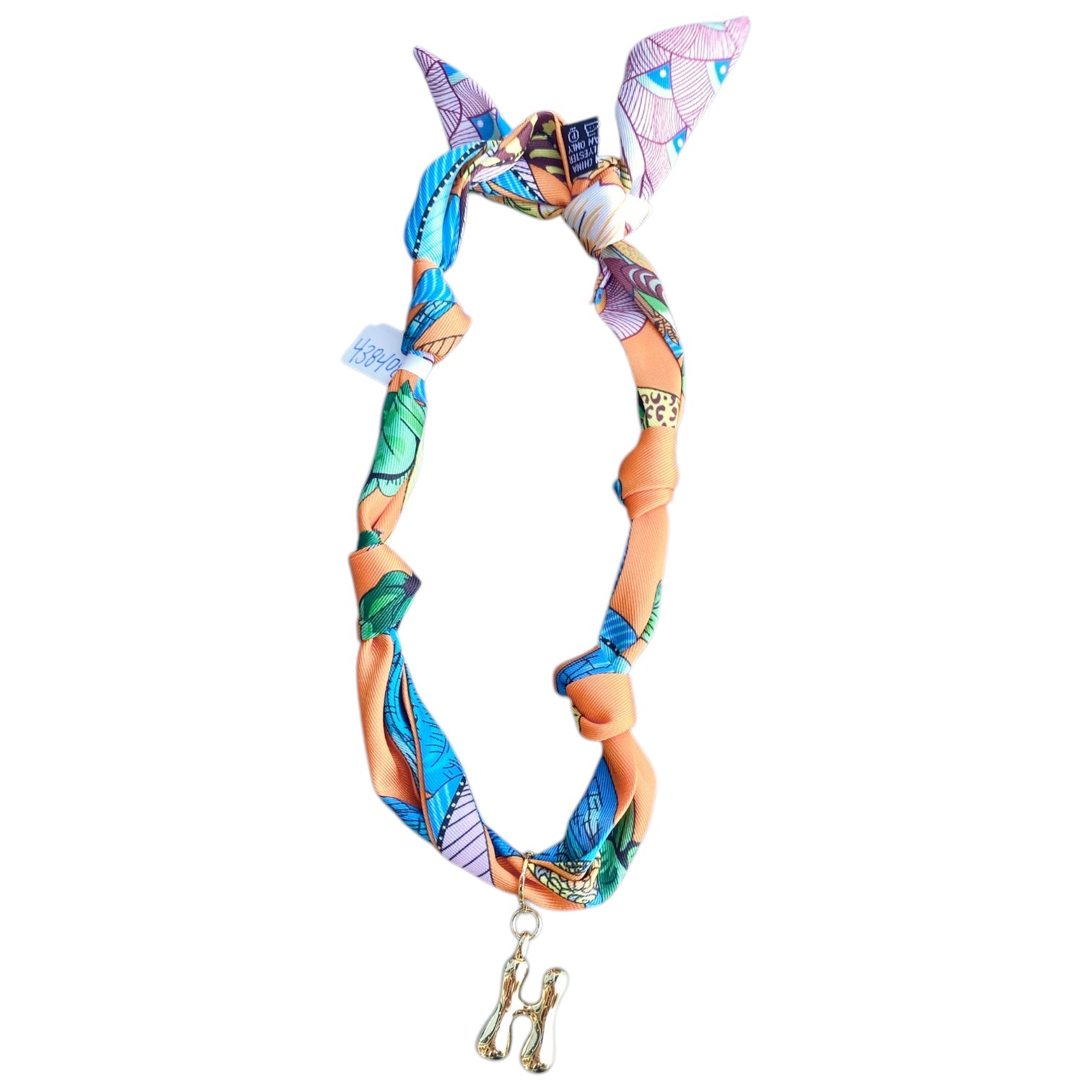 Initial Scarf Necklace