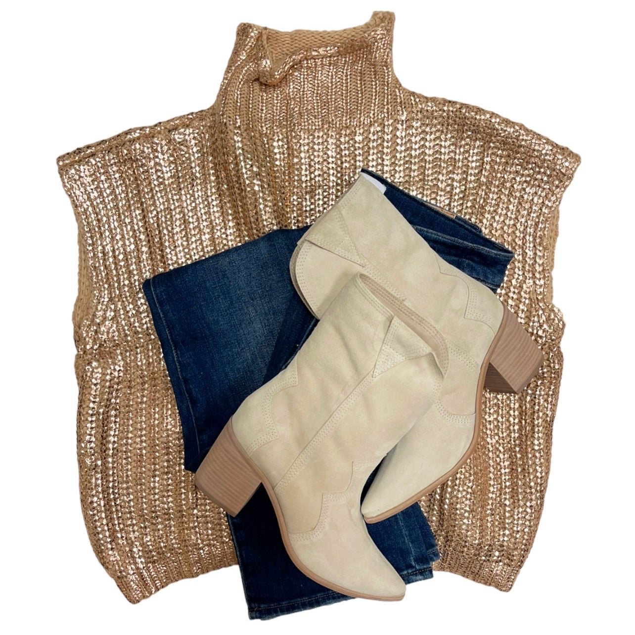 Metallic Sweater Gold
