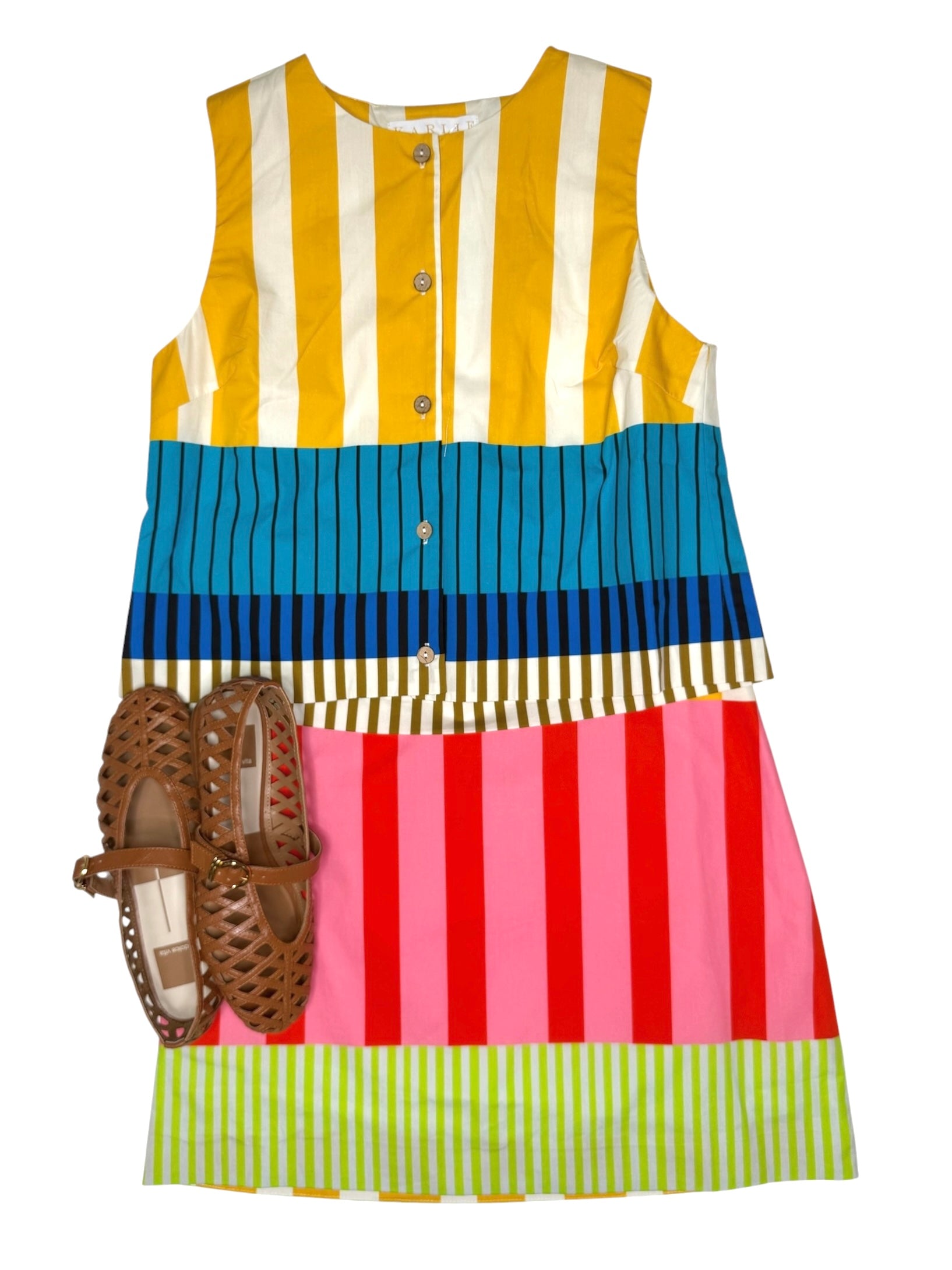 Stripe Button Up Top Multi