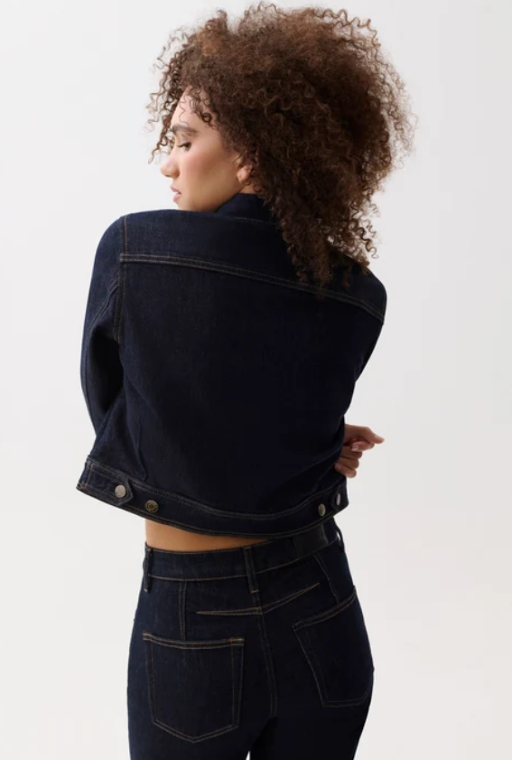 Leonie Cropped Denim Jacket Nightfall