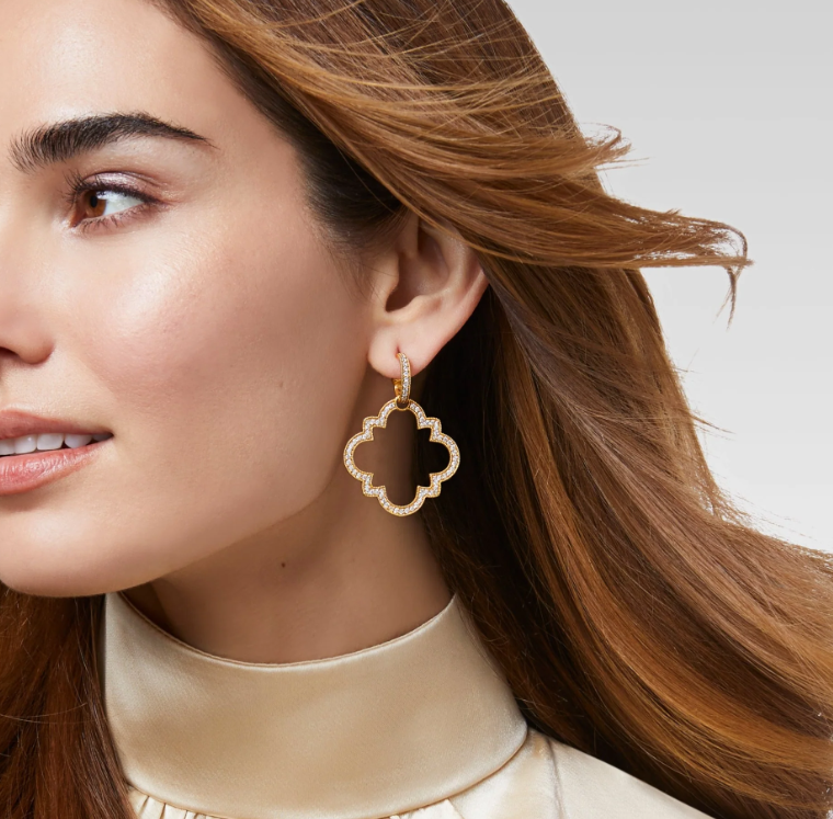 Odette Statement Hoop & Charm Earring