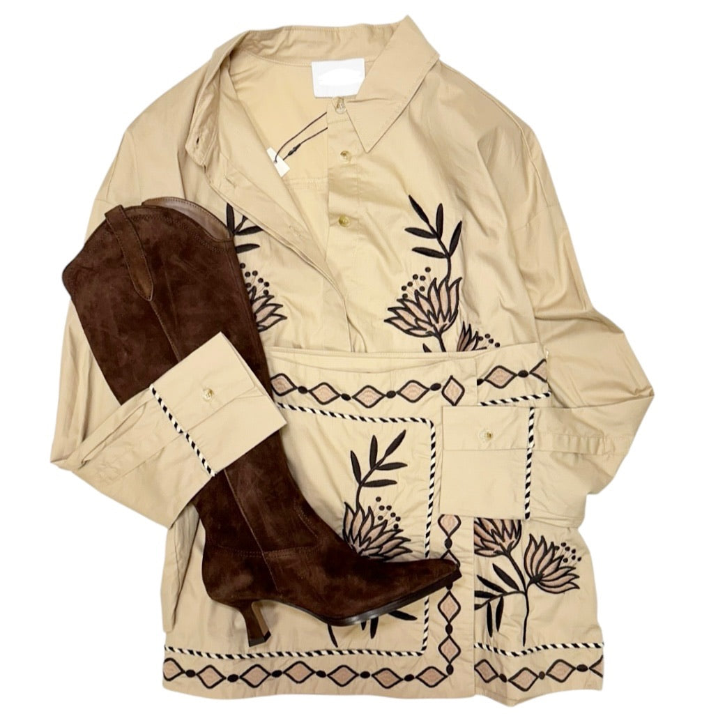 Josie Mini Skirt Set Taupe