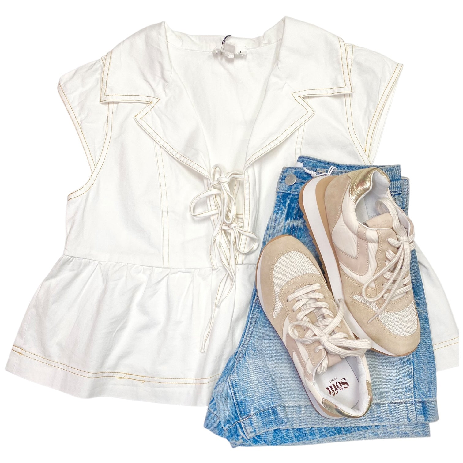 Betsy Top Snow Denim
