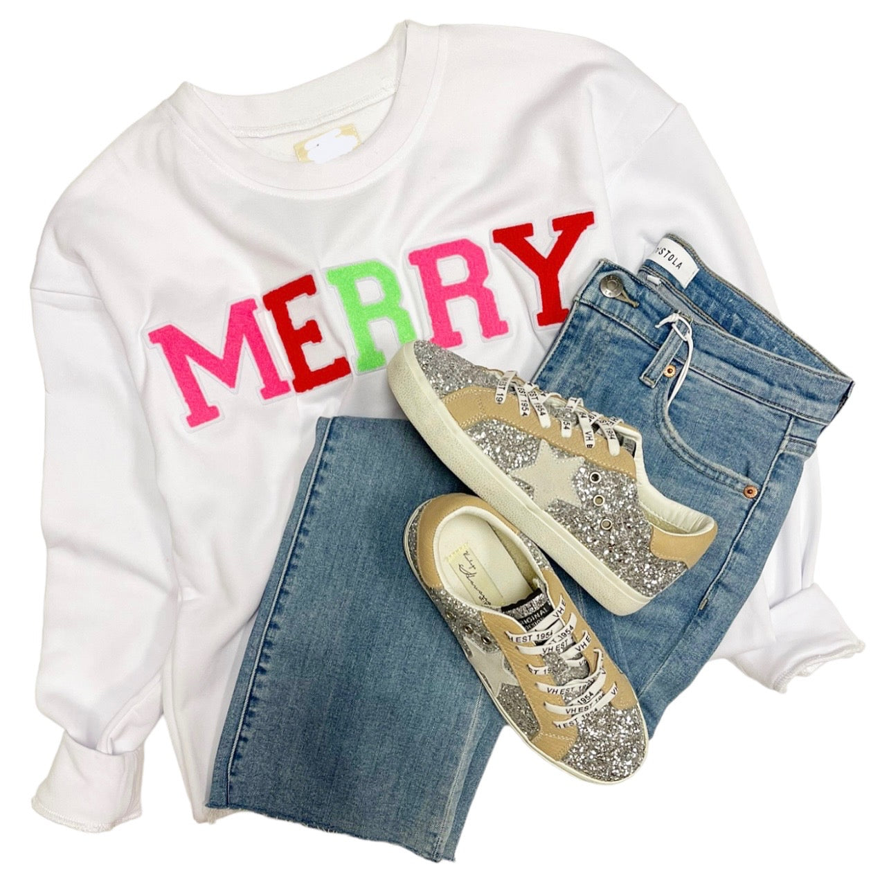Merry Sweatshirt White