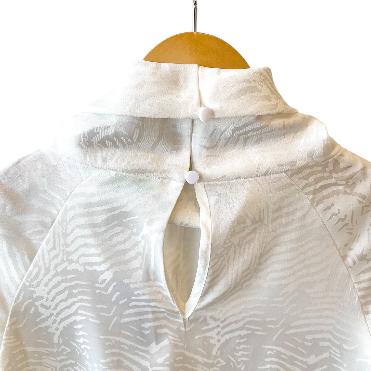 Roll Neck Blouse White