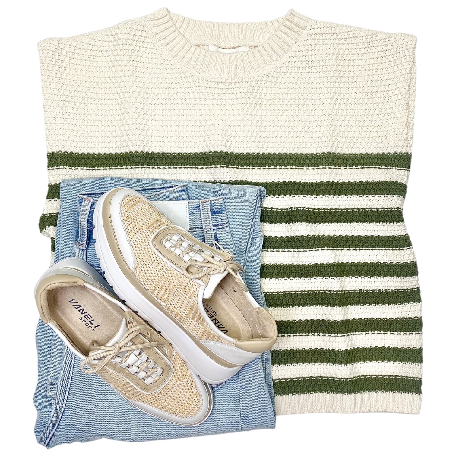 Kimmy Sweater Cream Olive