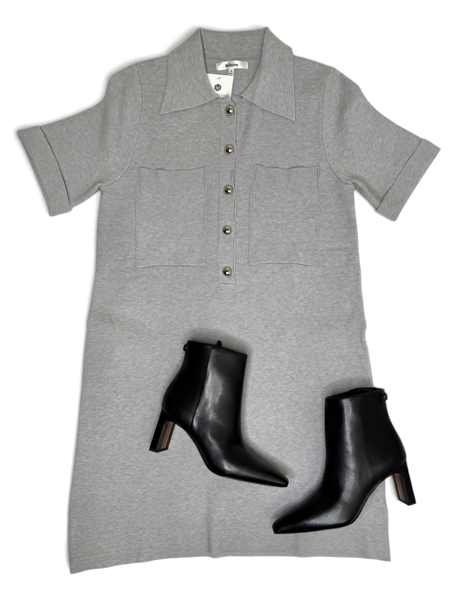 Poppy Sweater Dress H Grey
