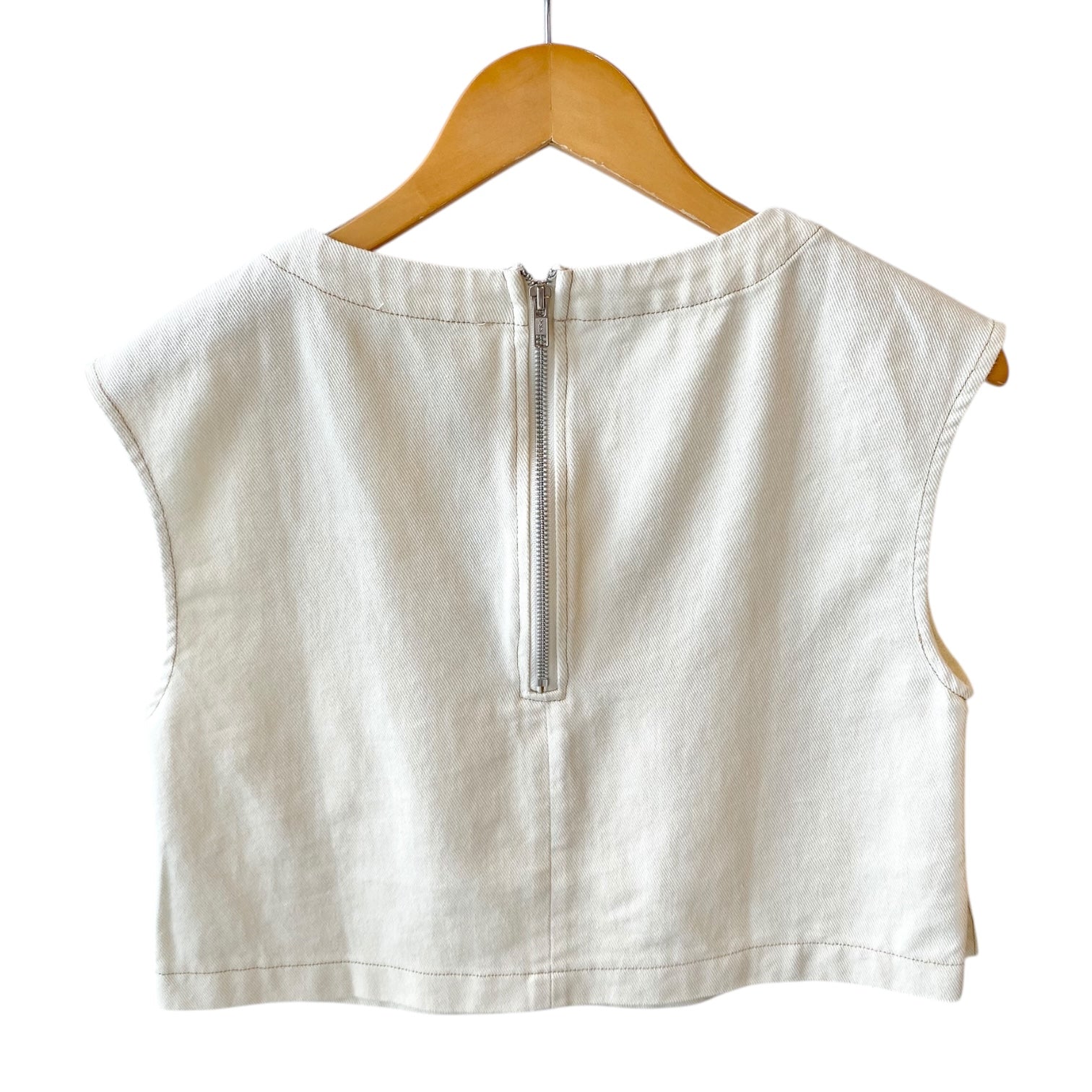 Lollie Denim Top Ivory